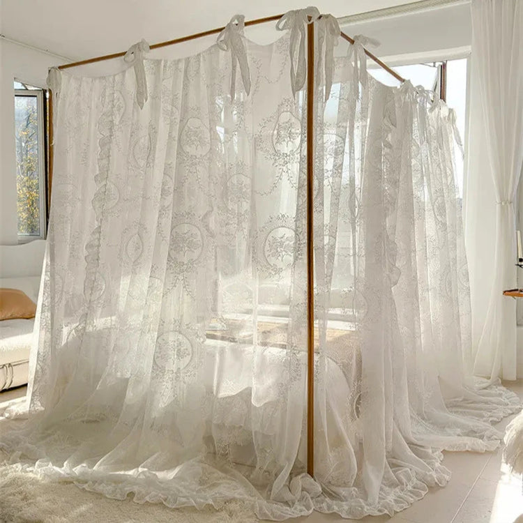 โก Dreamy Lace Canopy Curtains
