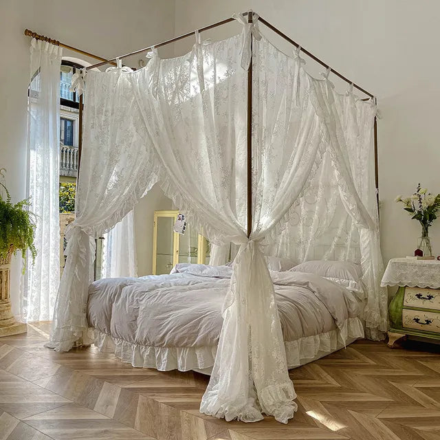 ♡ Dreamy Lace Canopy Curtains