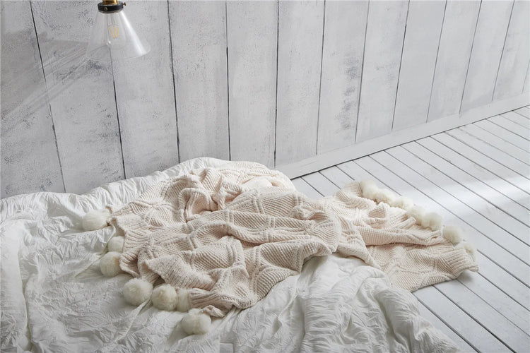 ♡ Dandelion Wishes ~ Knitted Throw Blanket