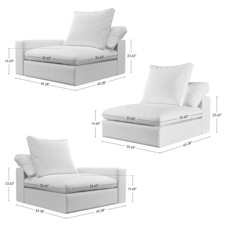 Modern Cloud Sofas Puffs Lounge Chair White Accent Chairs Nordic Floor Modular Sofa Children Sleeper Sillones Home Furniture