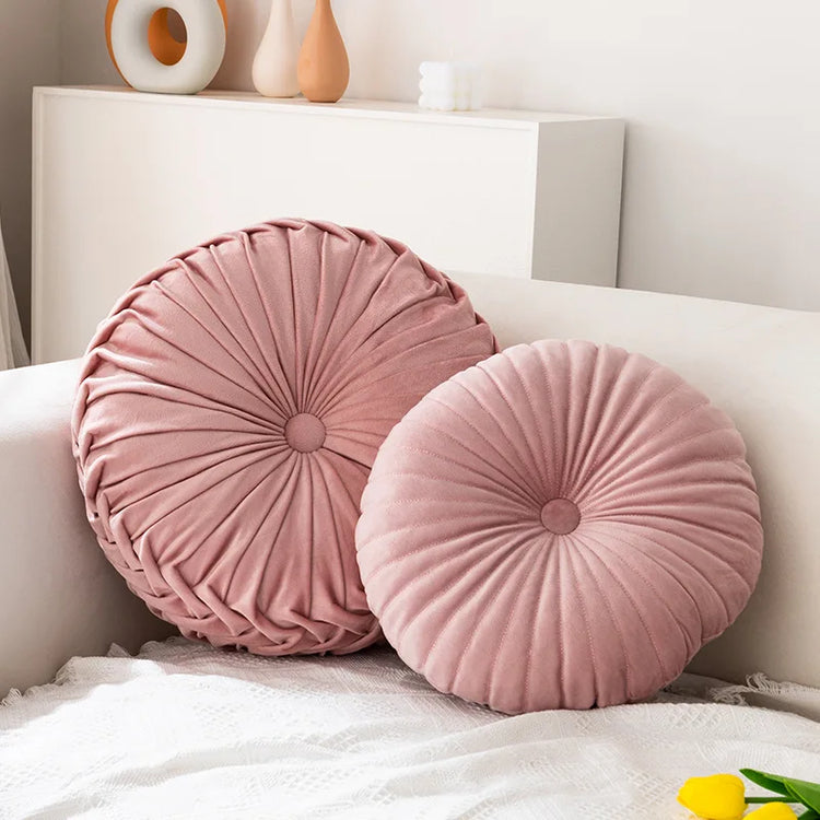 Round Seat Back Cushion Throw Pillow Home Decorative for Living Room Chair Couch Sofa for All Seasons Xmas Gift